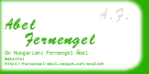abel fernengel business card